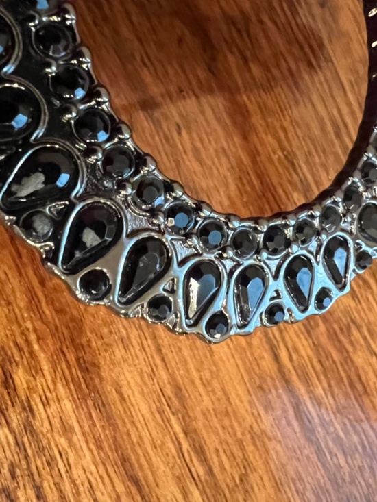 Vintage Rare Black Rhinestone Jessica Simpson Belt Buckle ONLY